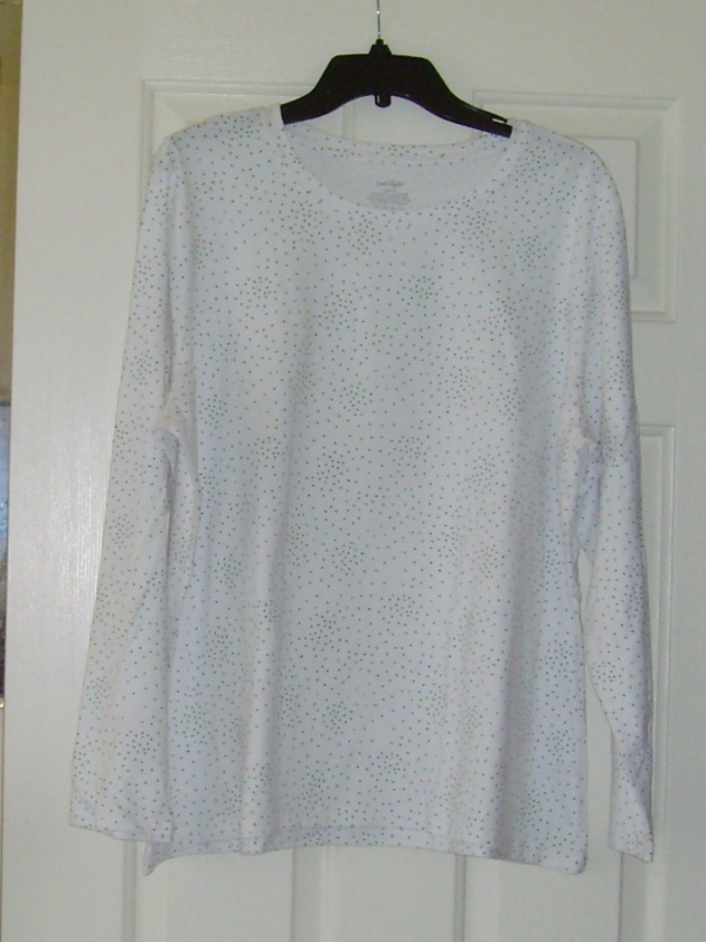 Lord & Taylor NEW White and Black Long Sleeve Pullover Top 3X